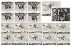 Moe Howard's Lot of 68 Promotional Photos of the Three Stooges With Curly Joe, Most With Facsimile Signatures -- Most Measure 10'' x 8'', Some 7'' x 5.25'' -- Very Good to Near Fine